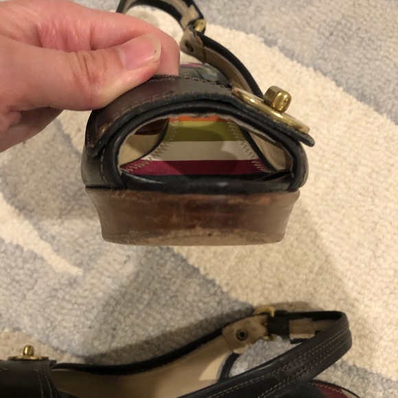 Coach Keira navy sling back high heels - Picture 9 of 10